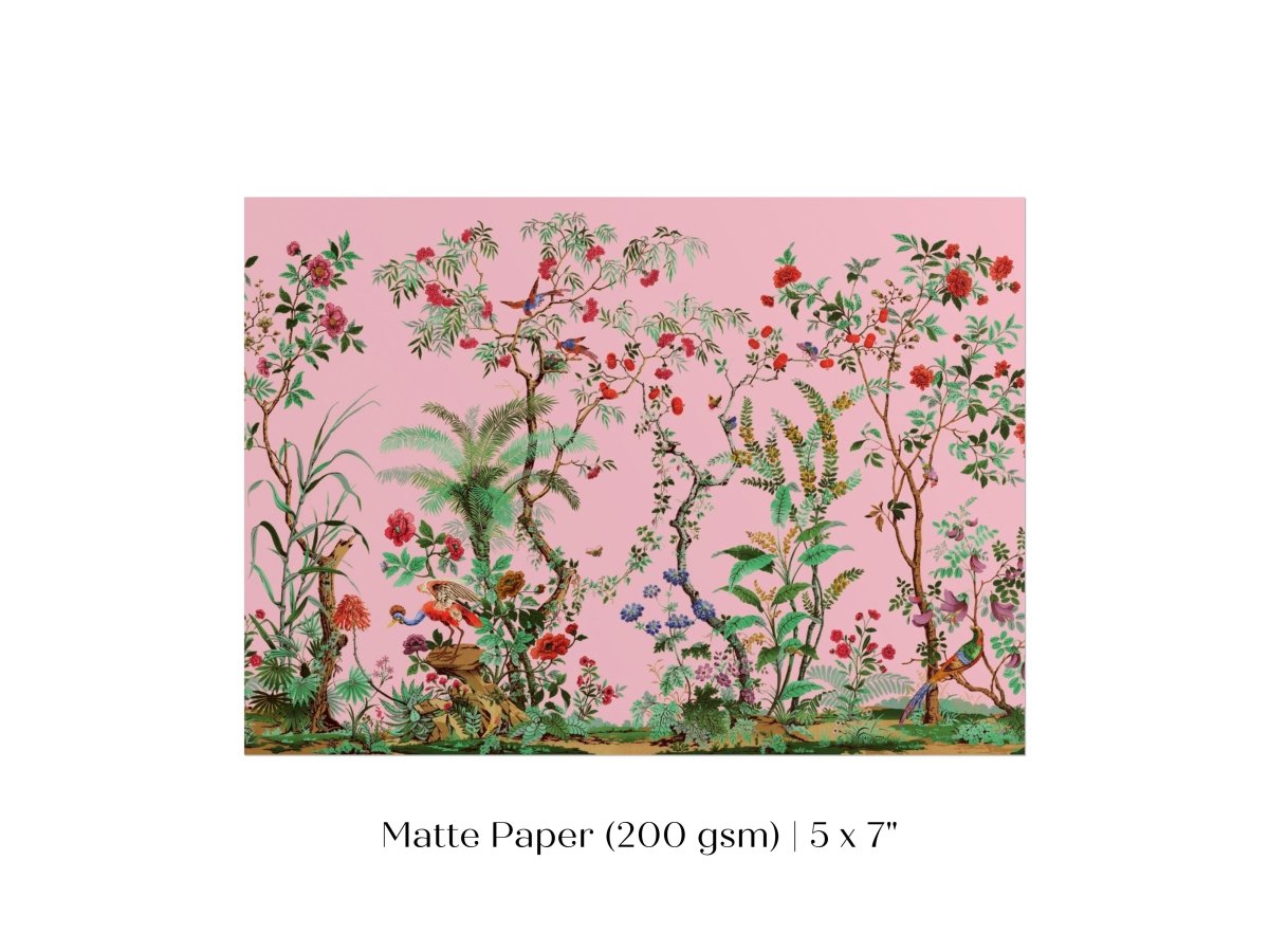 Chinoiserie in Pink | P482 - Single Art Prints - Piccolo Fiore Prints