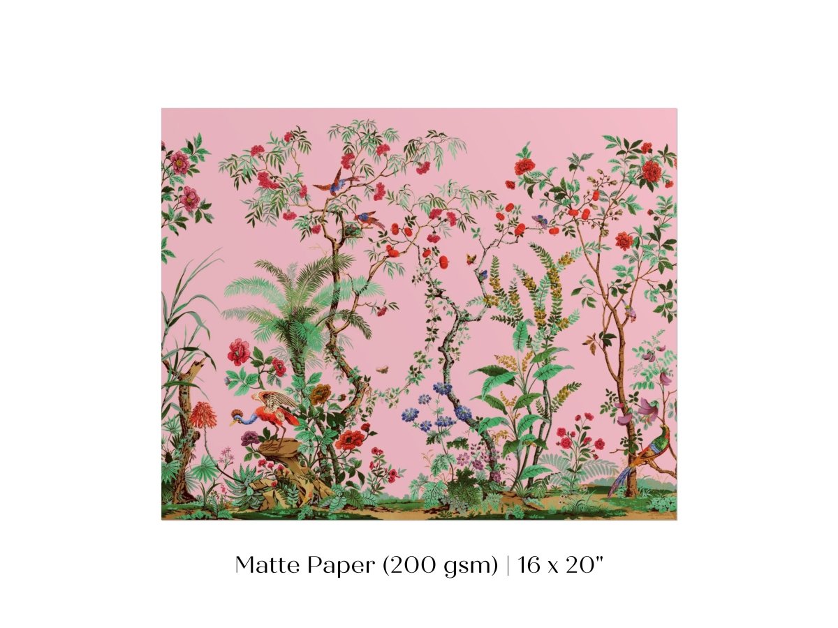 Chinoiserie in Pink | P482 - Single Art Prints - Piccolo Fiore Prints