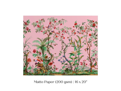 Chinoiserie in Pink | P482 - Single Art Prints - Piccolo Fiore Prints