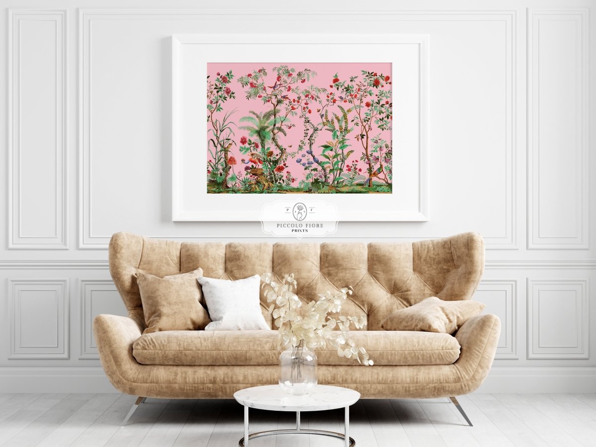 Chinoiserie in Pink | P482 - Single Art Prints - Piccolo Fiore Prints