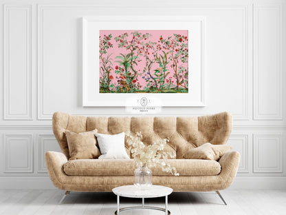 Chinoiserie in Pink | P482 - Single Art Prints - Piccolo Fiore Prints