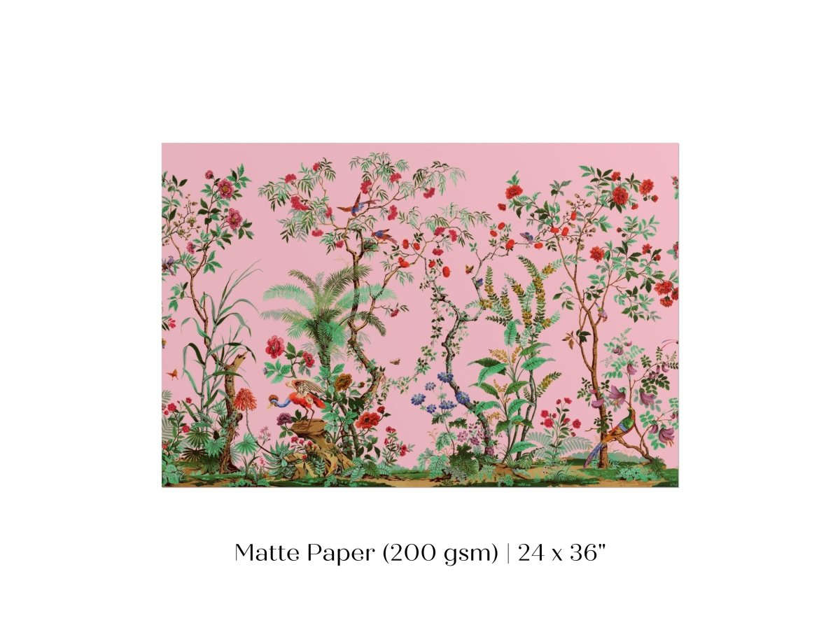 Chinoiserie in Pink | P482 - Single Art Prints - Piccolo Fiore Prints