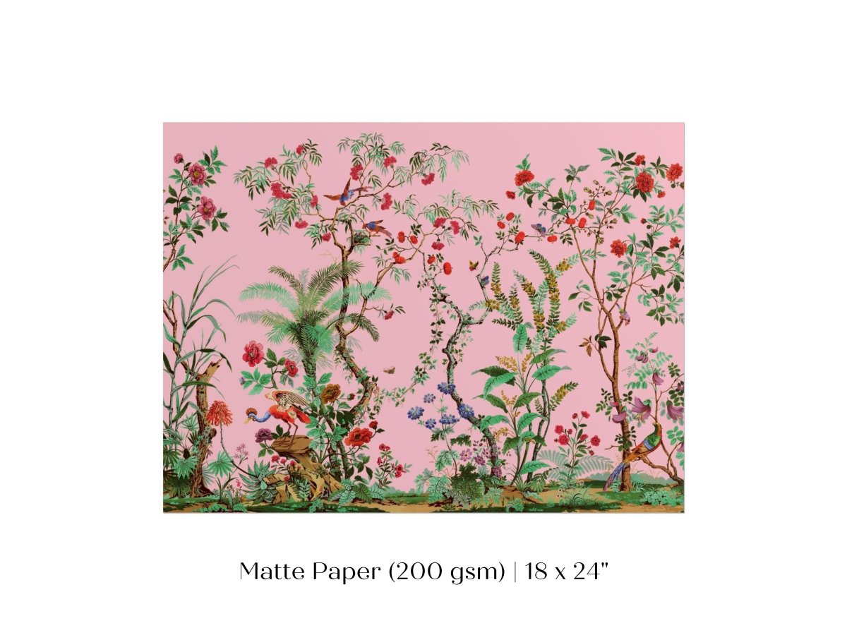 Chinoiserie in Pink | P482 - Single Art Prints - Piccolo Fiore Prints