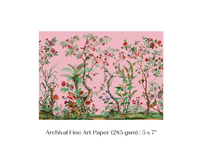 Chinoiserie in Pink | P482 - Single Art Prints - Piccolo Fiore Prints