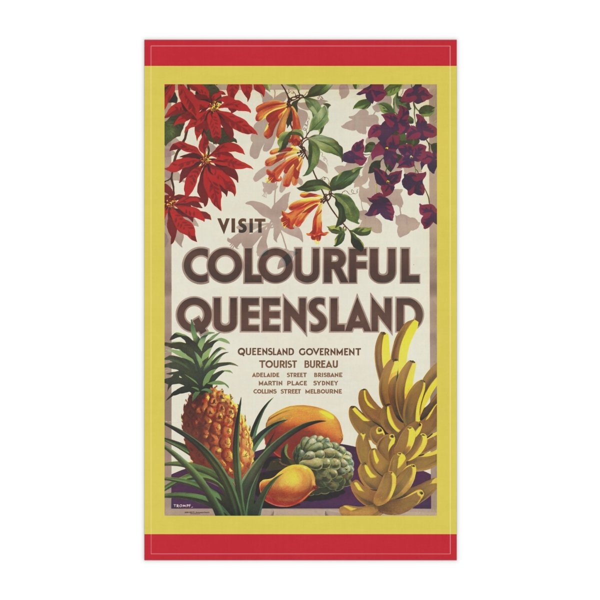 Colourful Queensland | Tea Towel - Tea Towel - Piccolo Fiore Prints