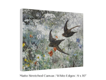 Common Swifts and Wildflowers | P442 - Single Art Prints - Piccolo Fiore Prints