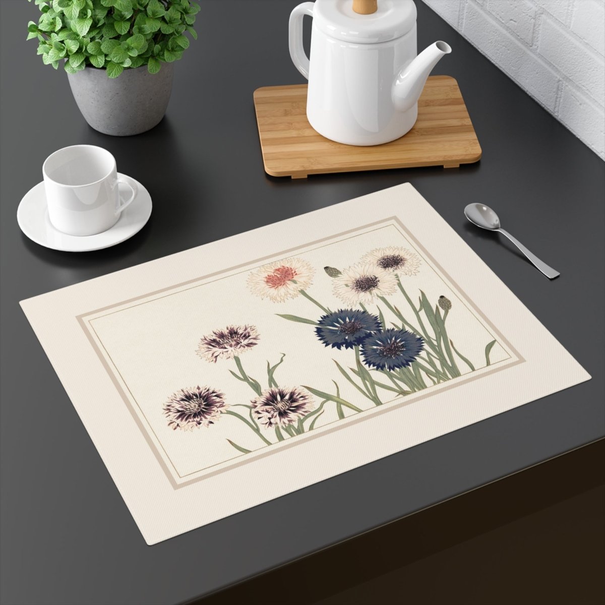 Cornflower | Placemat - Cotton Twill Placemat - Piccolo Fiore Prints