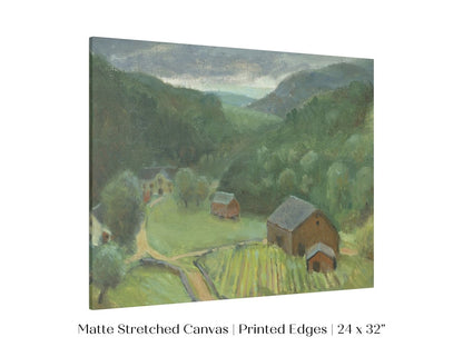 Country Farmhouse Landscape | P193 - Single Art Prints - Piccolo Fiore Prints