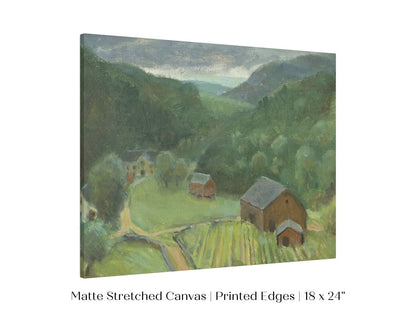 Country Farmhouse Landscape | P193 - Single Art Prints - Piccolo Fiore Prints