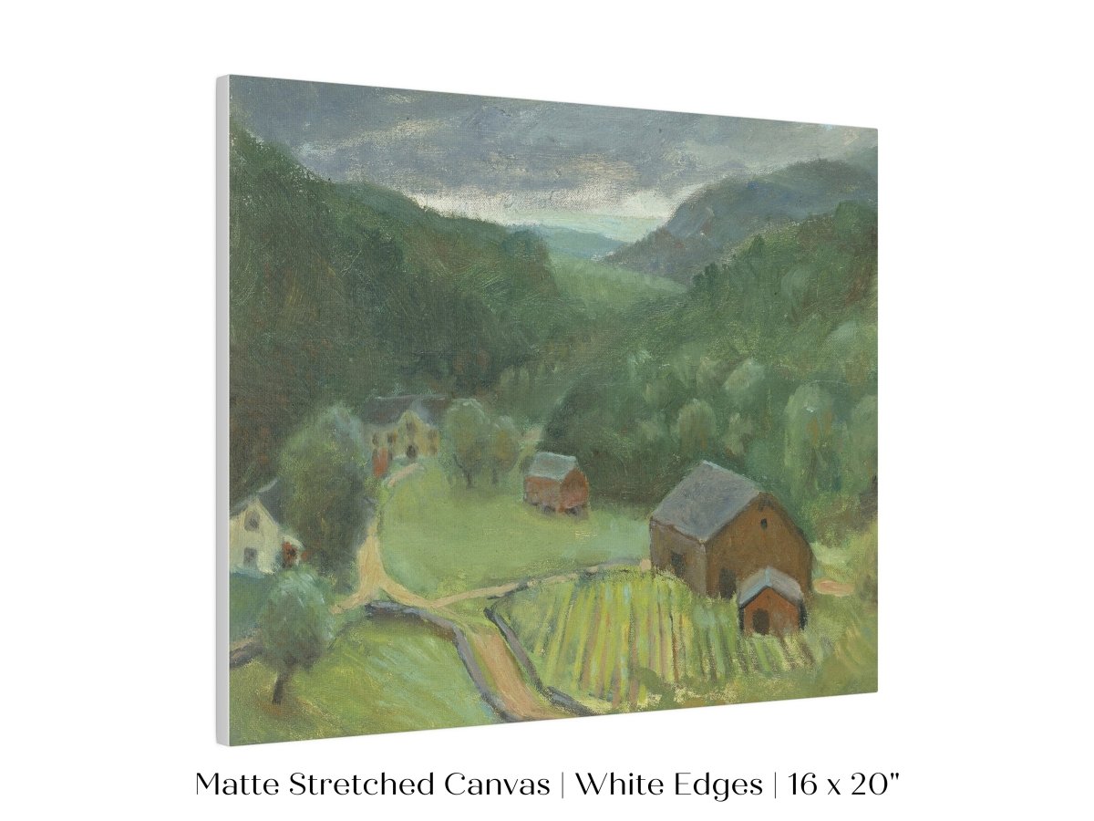 Country Farmhouse Landscape | P193 - Single Art Prints - Piccolo Fiore Prints