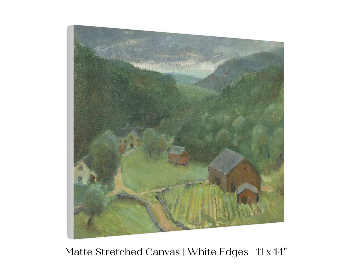 Country Farmhouse Landscape | P193 - Single Art Prints - Piccolo Fiore Prints