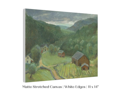Country Farmhouse Landscape | P193 - Single Art Prints - Piccolo Fiore Prints
