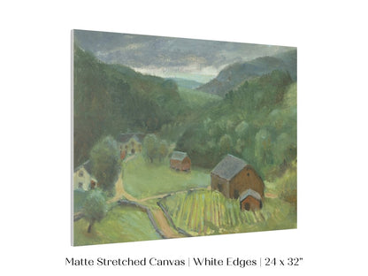 Country Farmhouse Landscape | P193 - Single Art Prints - Piccolo Fiore Prints