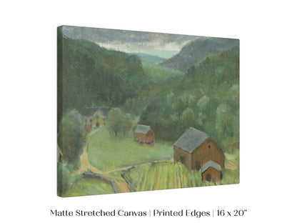 Country Farmhouse Landscape | P193 - Single Art Prints - Piccolo Fiore Prints