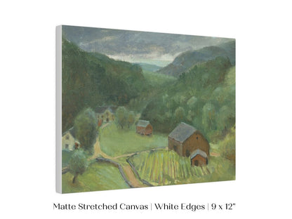 Country Farmhouse Landscape | P193 - Single Art Prints - Piccolo Fiore Prints
