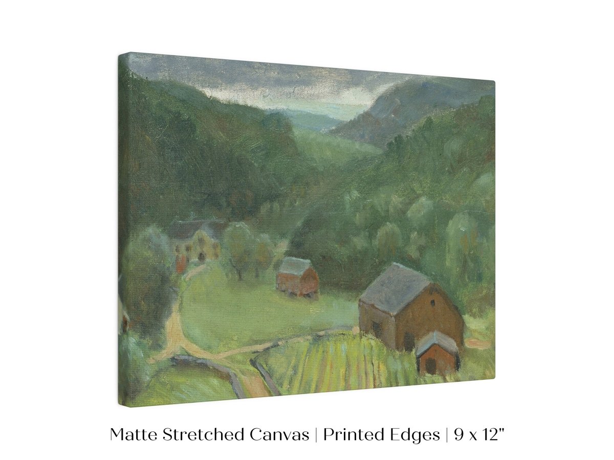 Country Farmhouse Landscape | P193 - Single Art Prints - Piccolo Fiore Prints
