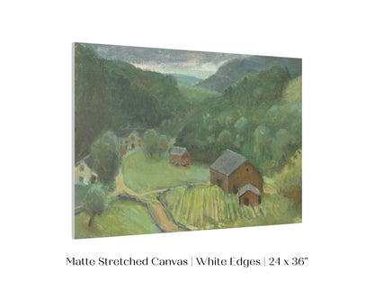 Country Farmhouse Landscape | P193 - Single Art Prints - Piccolo Fiore Prints