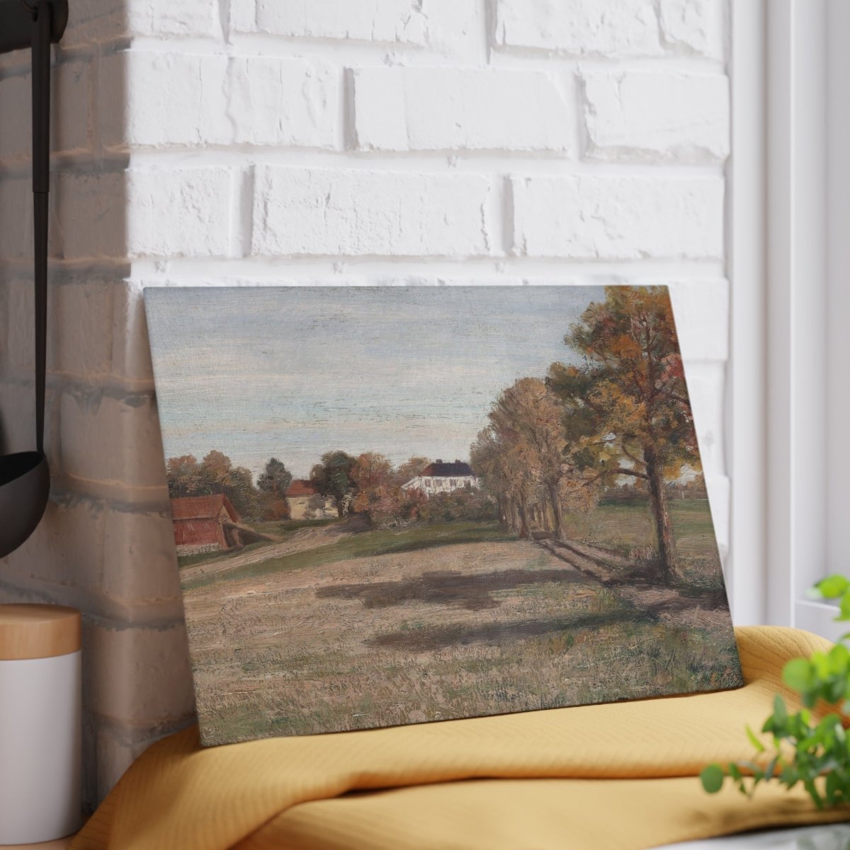 Country Manor House | Glass Chopping Board - Glass Chopping Board - Piccolo Fiore Prints