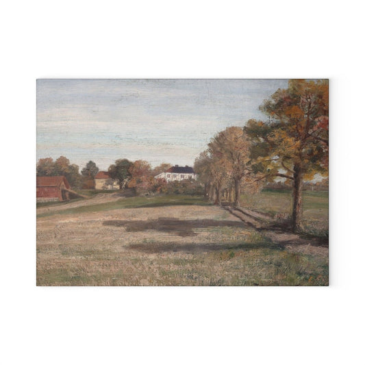 Country Manor House | Glass Chopping Board - Glass Chopping Board - Piccolo Fiore Prints