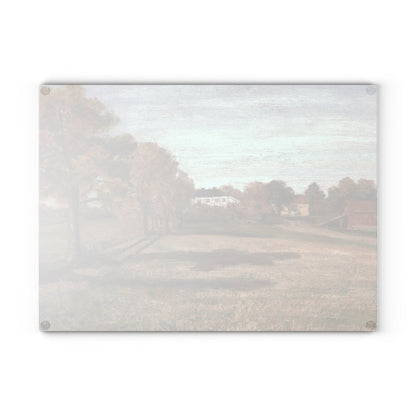 Country Manor House | Glass Chopping Board - Glass Chopping Board - Piccolo Fiore Prints
