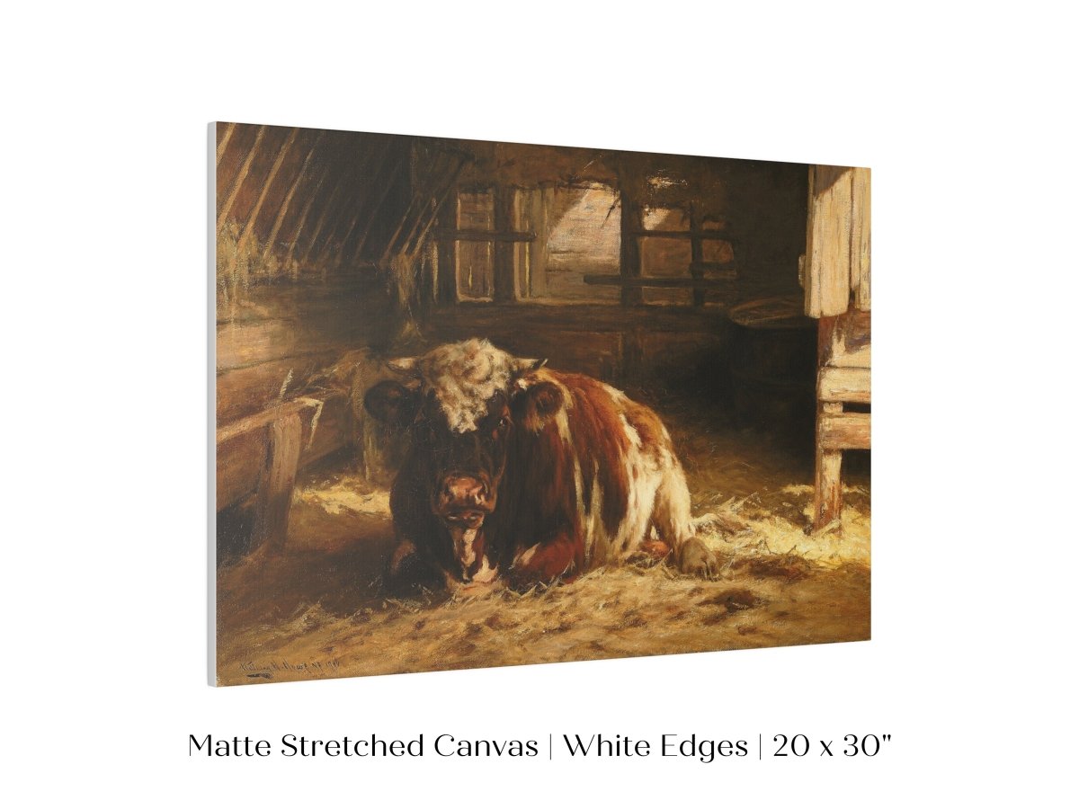 Cow in a Barn | P252 - Single Art Prints - Piccolo Fiore Prints