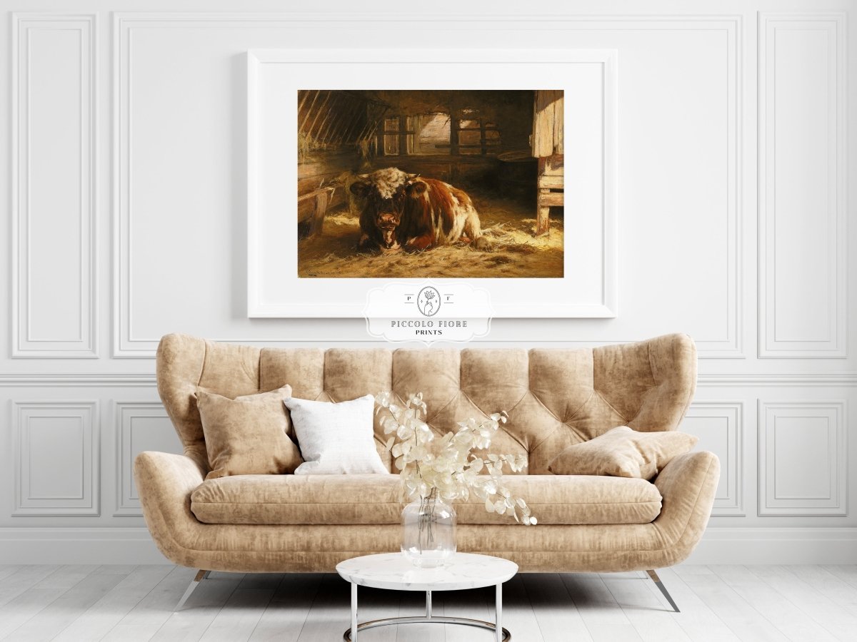 Cow in a Barn | P252 - Single Art Prints - Piccolo Fiore Prints