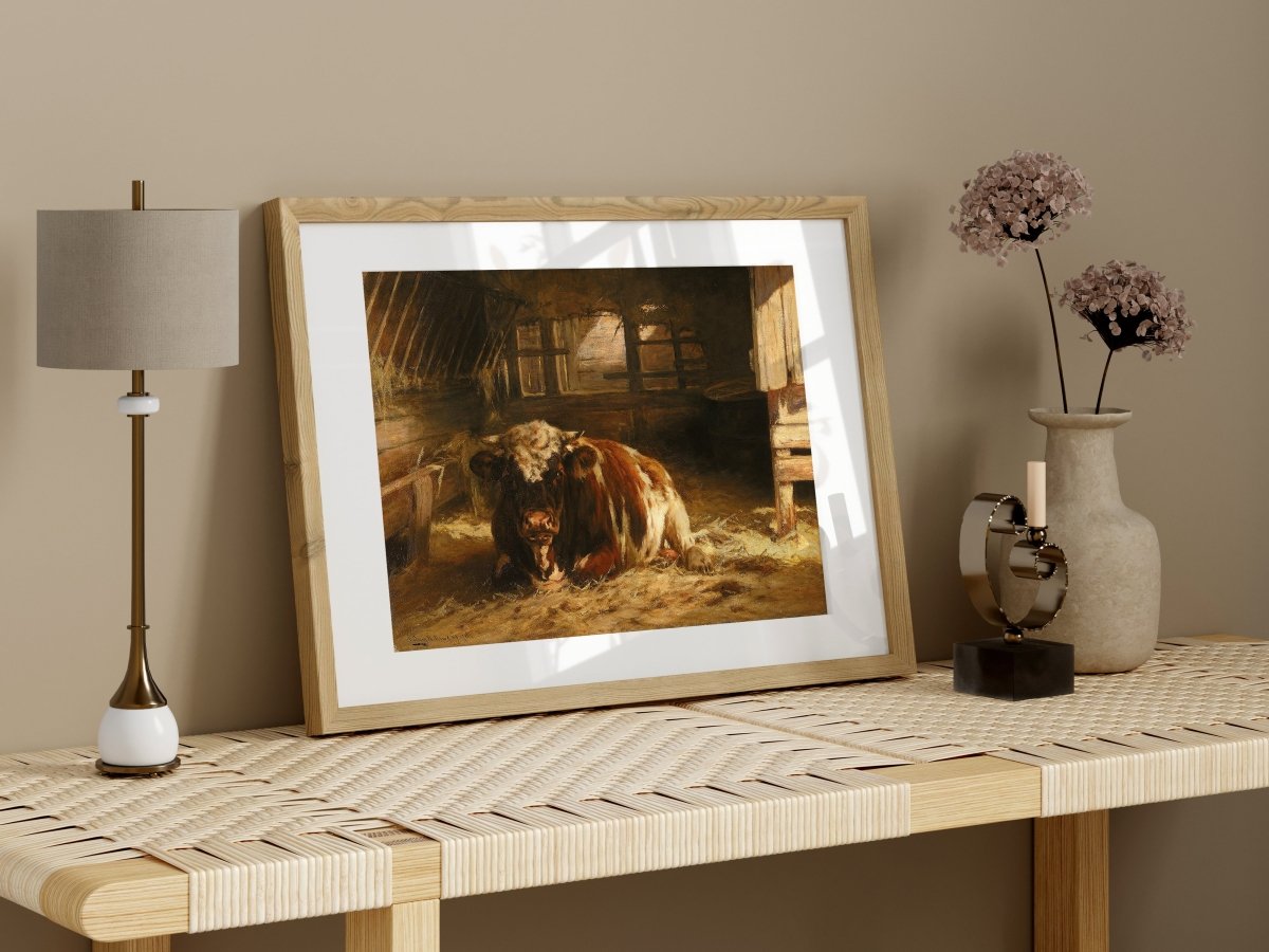 Cow in a Barn | P252 - Single Art Prints - Piccolo Fiore Prints