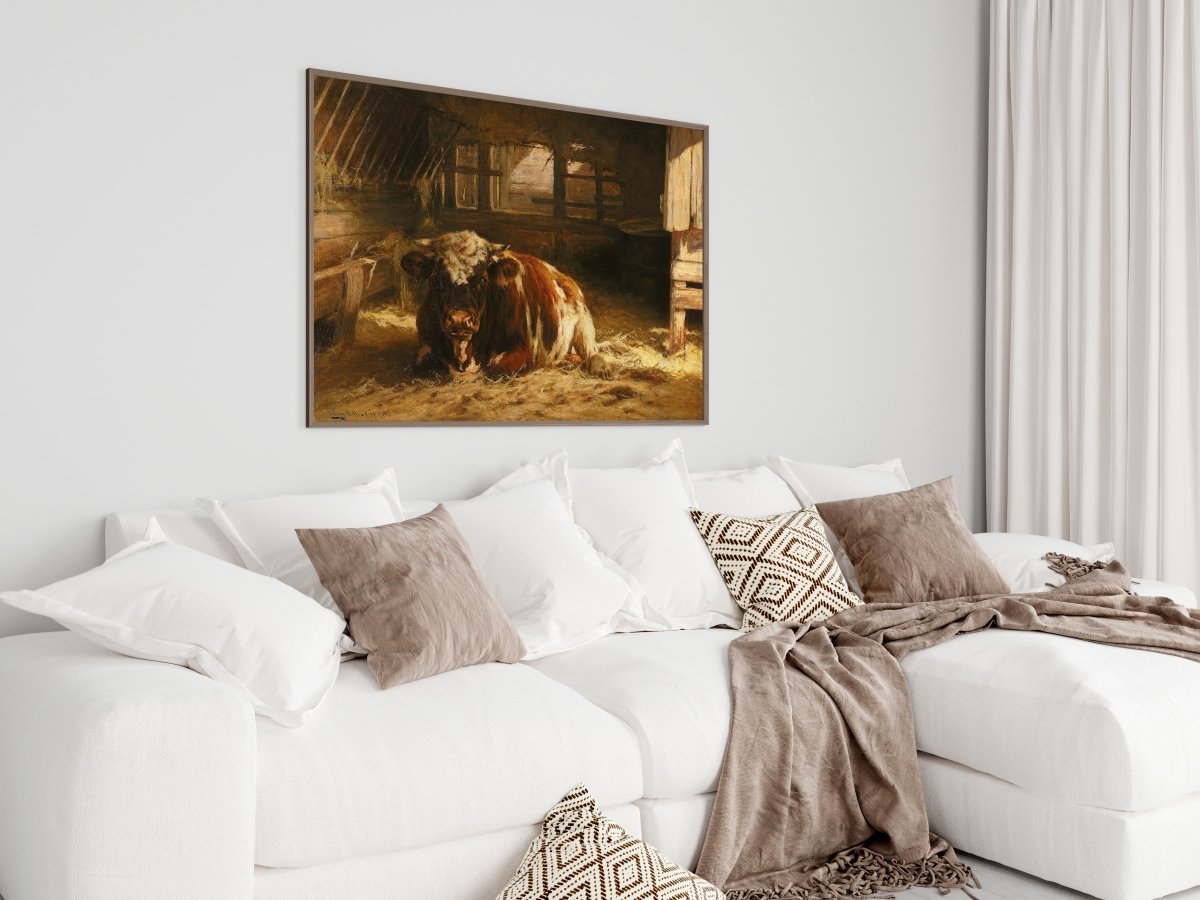 Cow in a Barn | P252 - Single Art Prints - Piccolo Fiore Prints