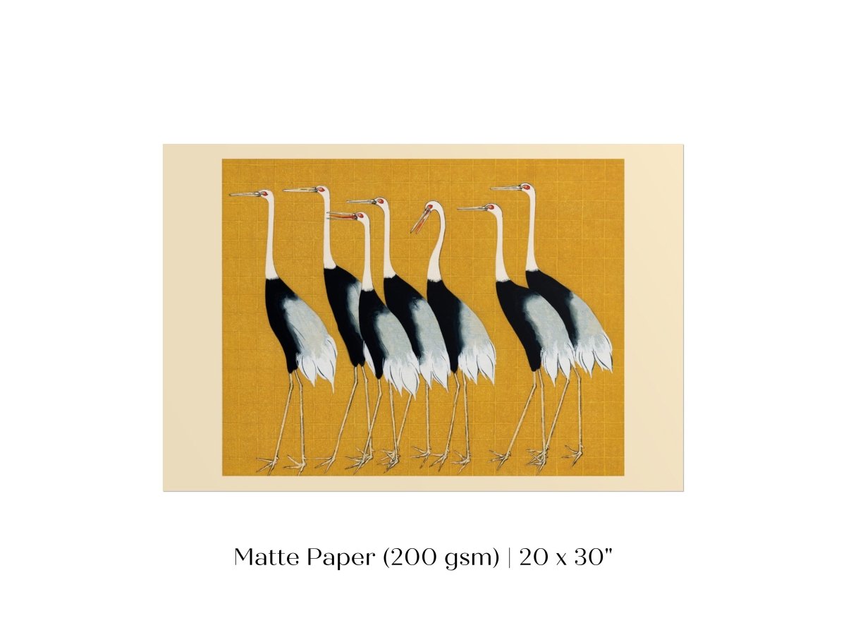 Crane Birds | P352 - Single Art Prints - Piccolo Fiore Prints