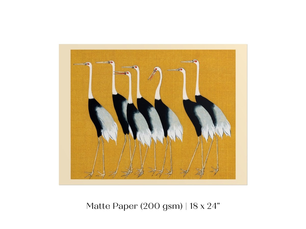 Crane Birds | P352 - Single Art Prints - Piccolo Fiore Prints