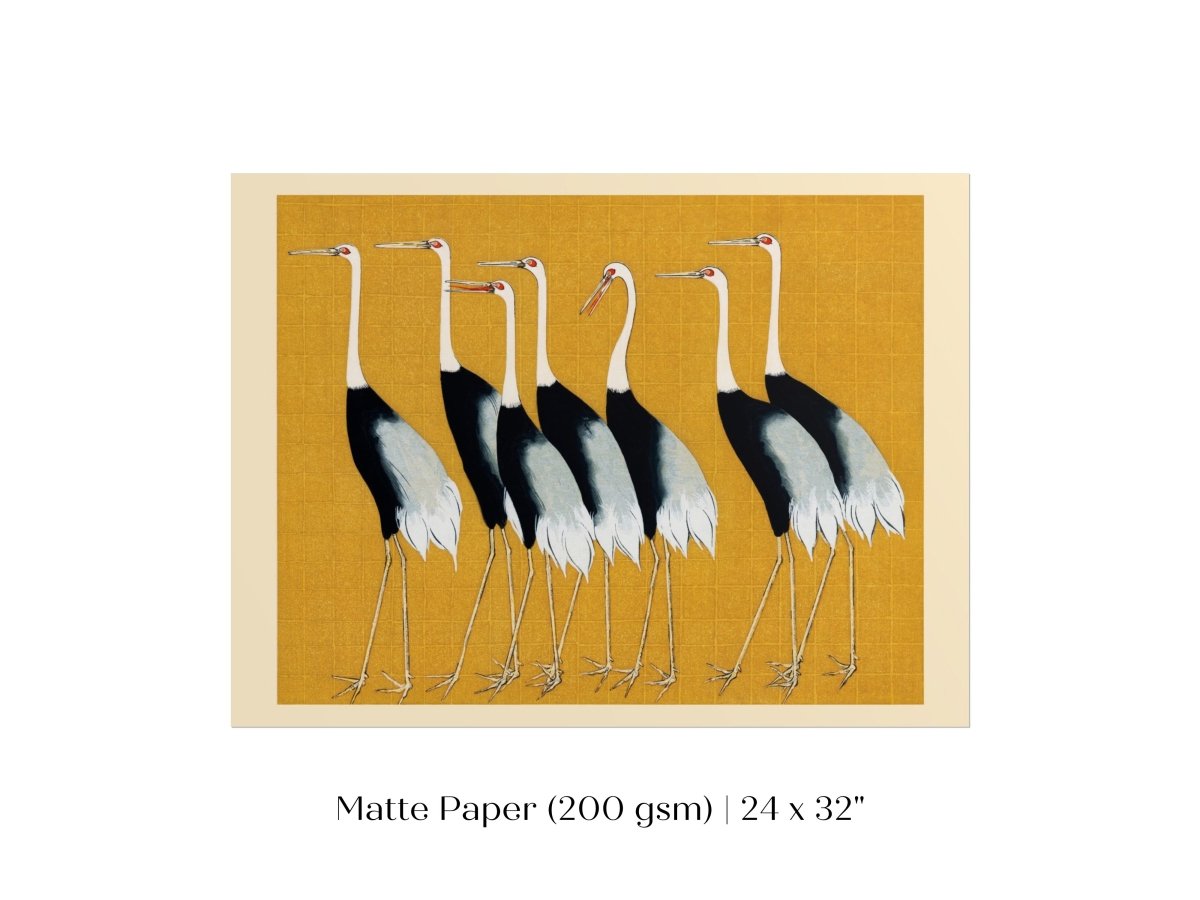 Crane Birds | P352 - Single Art Prints - Piccolo Fiore Prints