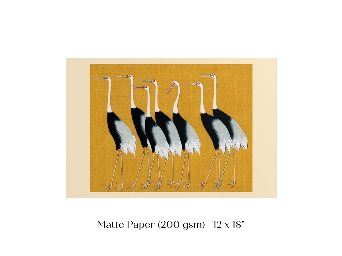 Crane Birds | P352 - Single Art Prints - Piccolo Fiore Prints