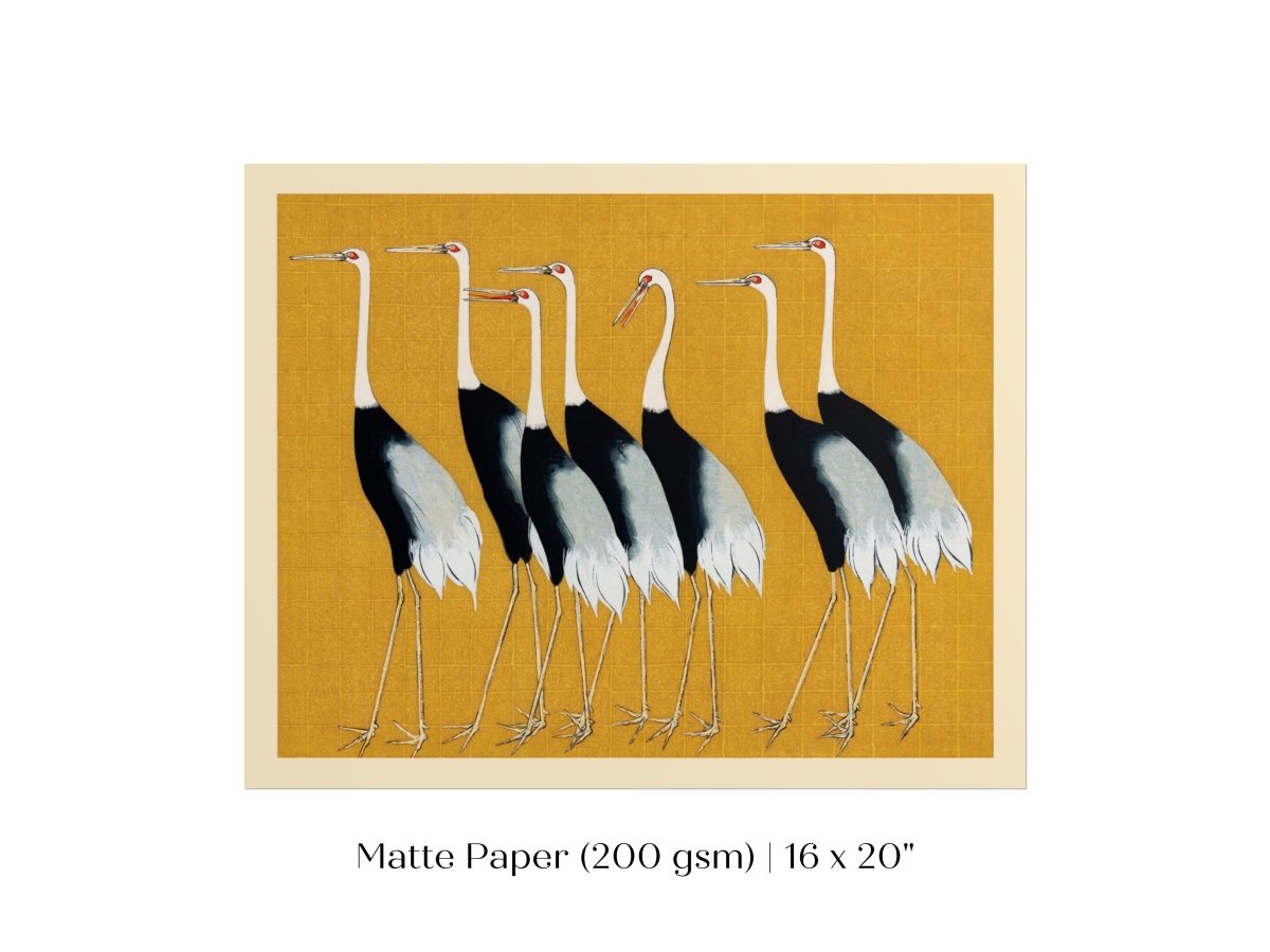 Crane Birds | P352 - Single Art Prints - Piccolo Fiore Prints