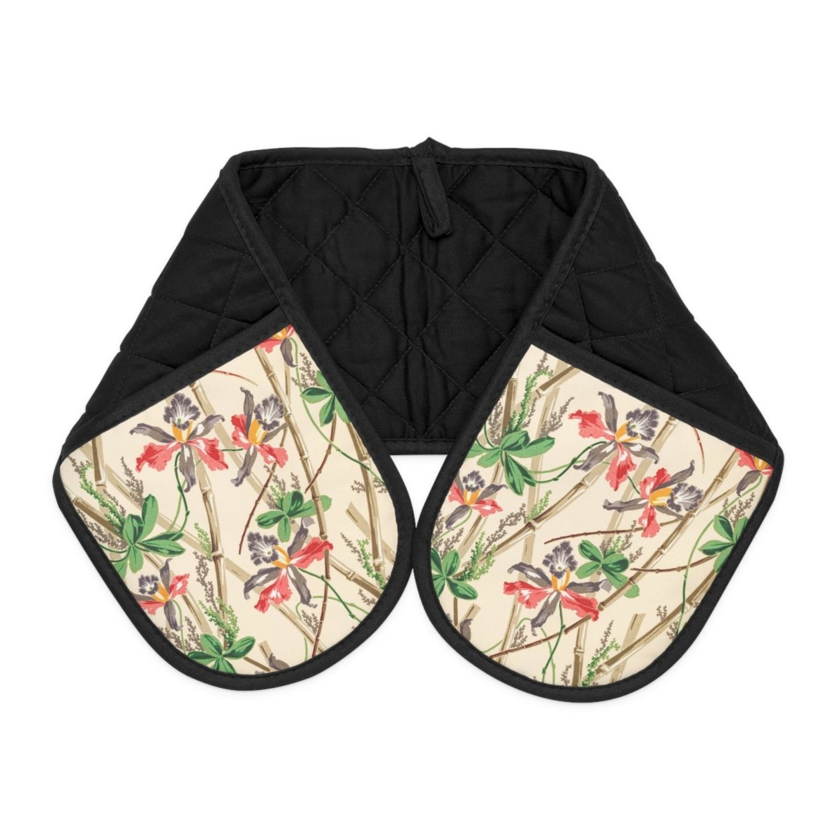 Cream Vintage Floral | Double Oven Mitt - Double Oven Mitt - Piccolo Fiore Prints
