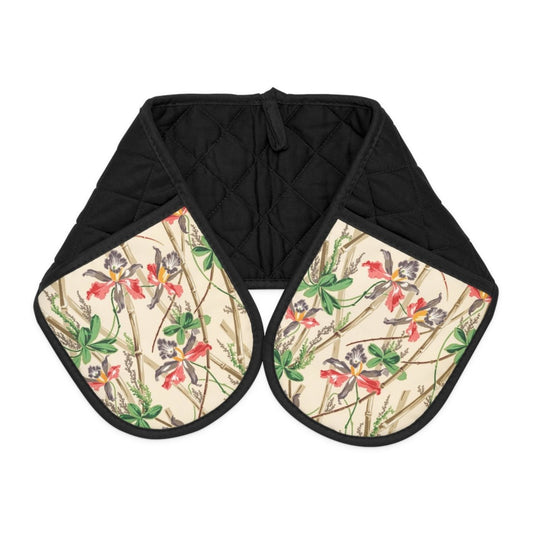 Cream Vintage Floral | Double Oven Mitt - Double Oven Mitt - Piccolo Fiore Prints