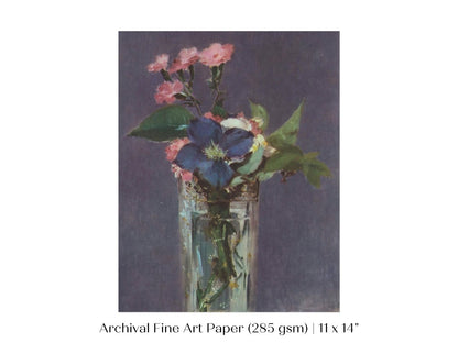 Crystal Vase of Flowers | P473 - Single Art Prints - Piccolo Fiore Prints