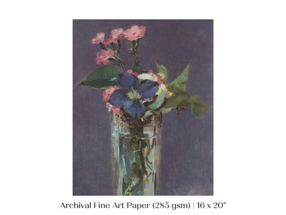 Crystal Vase of Flowers | P473 - Single Art Prints - Piccolo Fiore Prints