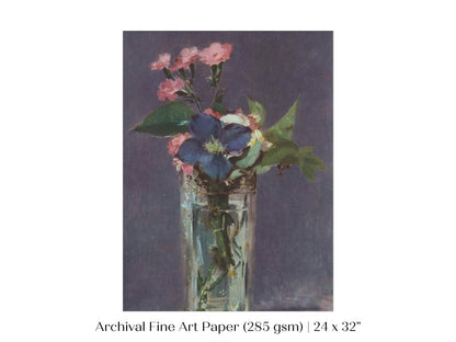 Crystal Vase of Flowers | P473 - Single Art Prints - Piccolo Fiore Prints