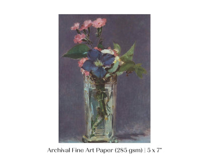Crystal Vase of Flowers | P473 - Single Art Prints - Piccolo Fiore Prints