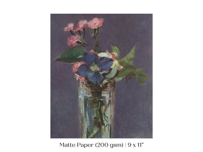 Crystal Vase of Flowers | P473 - Single Art Prints - Piccolo Fiore Prints
