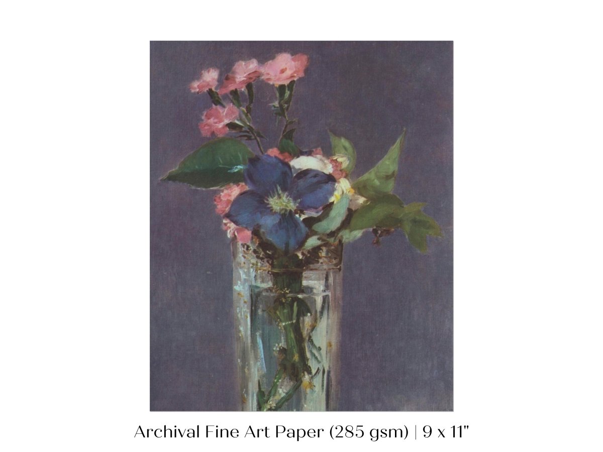Crystal Vase of Flowers | P473 - Single Art Prints - Piccolo Fiore Prints