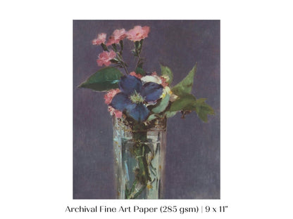 Crystal Vase of Flowers | P473 - Single Art Prints - Piccolo Fiore Prints