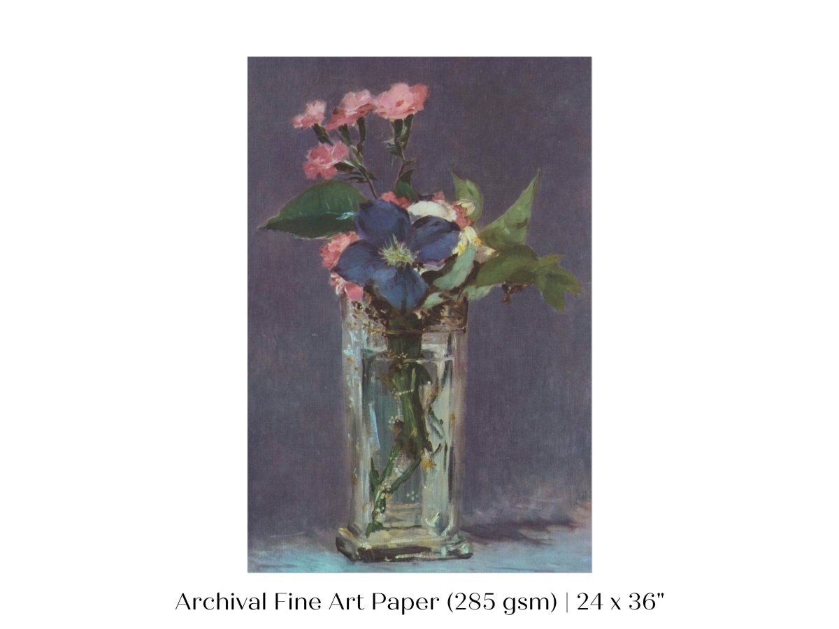 Crystal Vase of Flowers | P473 - Single Art Prints - Piccolo Fiore Prints