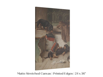 Dachshunds and Concertina | P414 - Single Art Prints - Piccolo Fiore Prints