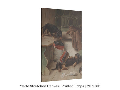 Dachshunds and Concertina | P414 - Single Art Prints - Piccolo Fiore Prints