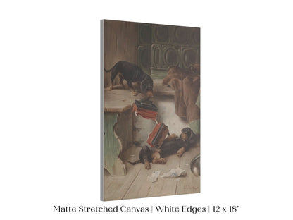 Dachshunds and Concertina | P414 - Single Art Prints - Piccolo Fiore Prints