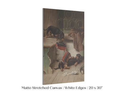 Dachshunds and Concertina | P414 - Single Art Prints - Piccolo Fiore Prints