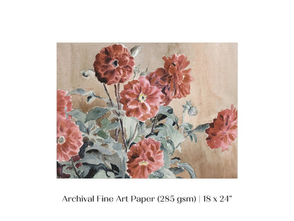 Dahlias | P390 - Single Art Prints - Piccolo Fiore Prints