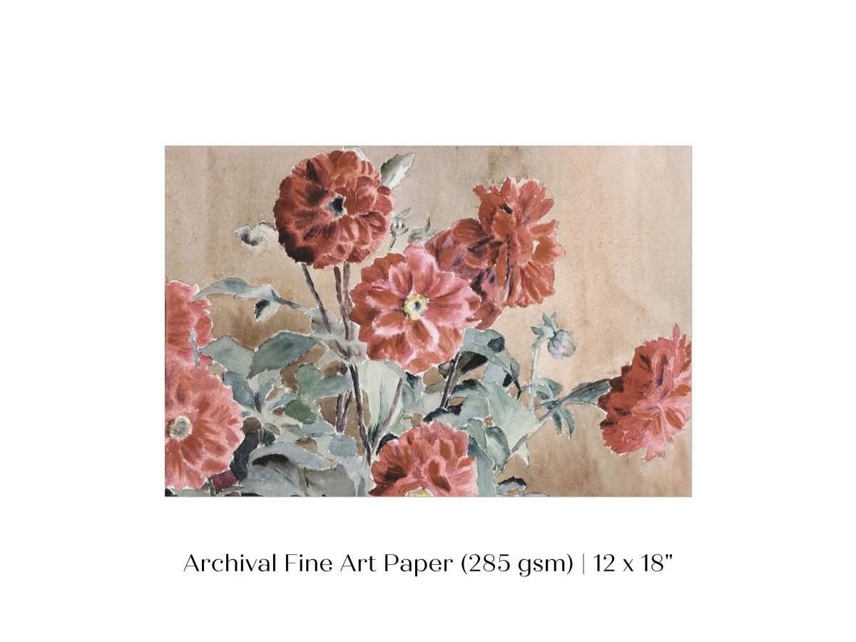 Dahlias | P390 - Single Art Prints - Piccolo Fiore Prints