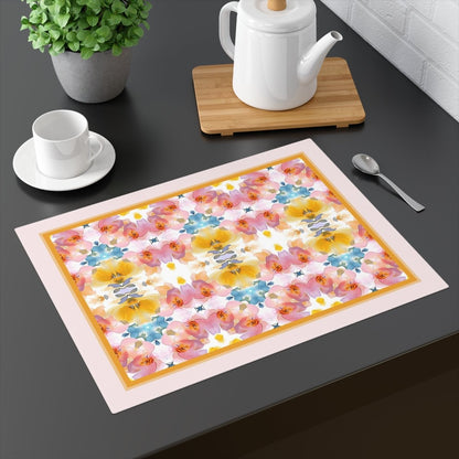 Daisy Bloom Border | Placemat - Cotton Twill Placemat - Piccolo Fiore Prints